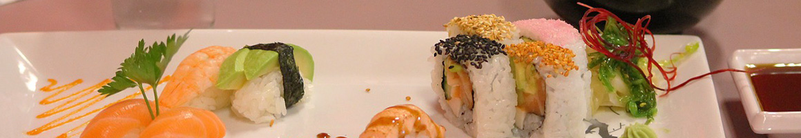 Eating Japanese Sushi at Sake Sushi Bar Lounge restaurant in Montrose, CA.
